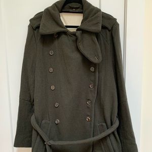 Ann Demeulemeester Green Unstructured Coat